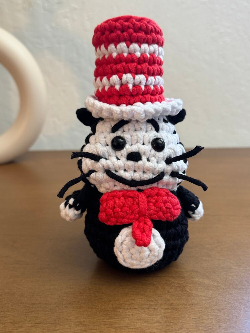 *Pre-Made Plushie* Woobles Dr. Seuss© The Cat in the Hat Collectible Crochet Toy